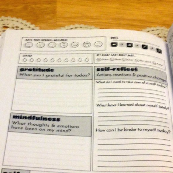 Gratitude, Self-Relection, Mental Health Journal, floral covers - Picture 4 of 5